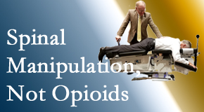 Chiropractic spinal manipulation at Yorkville Chiropractic and Wellness Centre is worthwhile over opioids for back pain control.