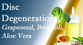 Yorkville Chiropractic and Wellness Centre presents interesting studies on how to treat degenerated discs with grapeseed oil, aloe and broccoli sprout extract.