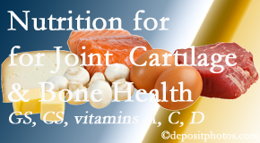 Yorkville Chiropractic and Wellness Centre describes the benefits of vitamins A, C, and D as well as glucosamine and chondroitin sulfate for cartilage, joint and bone health. 