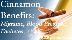 Yorkville Chiropractic and Wellness Centre shares research on the benefits of cinnamon for migraine, diabetes and blood pressure.