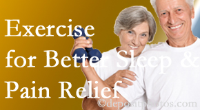 Yorkville Chiropractic and Wellness Centre incorporates the suggestion to exercise into its treatment plans for chronic back pain sufferers as it improves sleep and pain relief.