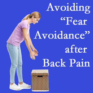 Toronto chiropractic care encourages back pain patients to resist the urge to avoid normal spine motion once they are through their pain.