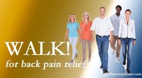 Yorkville Chiropractic and Wellness Centre urges Toronto back pain sufferers to walk to ease back pain and related pain.