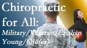 Yorkville Chiropractic and Wellness Centre provides back pain relief to civilian and military/veteran sufferers and young and old sufferers alike!