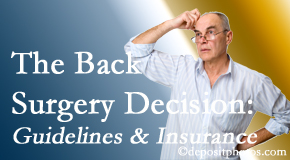 Yorkville Chiropractic and Wellness Centre realizes that back pain sufferers may choose their back pain treatment option based on insurance coverage. If insurance pays for back surgery, will you choose that? 