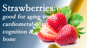 Yorkville Chiropractic and Wellness Centre shares recent studies about the benefits of strawberries for aging teeth, bone, cognition and cardiometabolism.