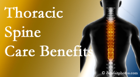 Yorkville Chiropractic and Wellness Centre is amazed at the benefit of thoracic spine treatment beyond the thoracic spine to help even neck and back pain. 