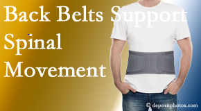 Yorkville Chiropractic and Wellness Centre offers support for the benefit of back belts for back pain sufferers as they resume activities of daily living.