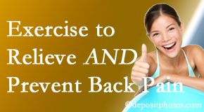 Yorkville Chiropractic and Wellness Centre urges Toronto back pain patients to exercise to prevent back pain and get relief from back pain. 