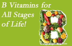 Yorkville Chiropractic and Wellness Centre suggests a check of your B vitamin status for overall health throughout life.