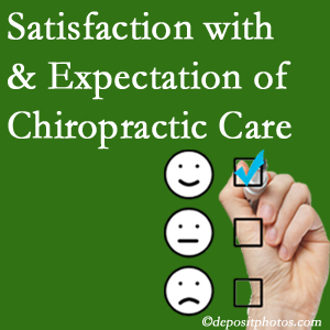 Toronto chiropractic care delivers patient satisfaction and meets patient expectations of pain relief.