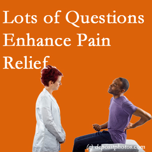 The Toronto chiropractic back pain treatment plan is directed by patient feedback on how their pain is.